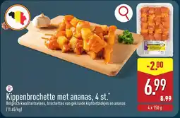 ALDI Kippenbrochette met ananas aanbieding
