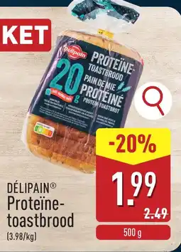 ALDI Délipain Proteïne- toastbrood aanbieding