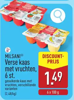 ALDI Milsani Verse kaas met vruchten aanbieding