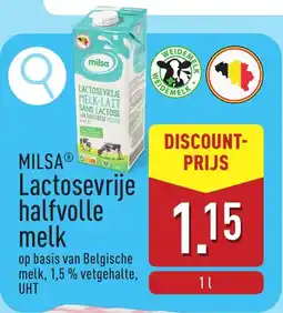 ALDI Milsa Lactosevrije halfvolle melk aanbieding