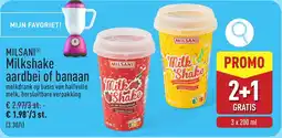 ALDI Milsani Milkshake aardbei of banaan aanbieding