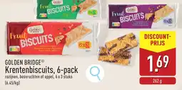 ALDI Golden bridge Krentenbiscuits aanbieding