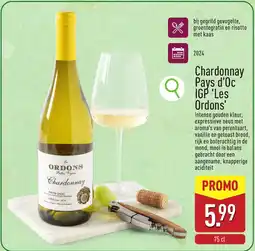 ALDI Chardonnay Pays d'Oc IGP Les Ordons aanbieding