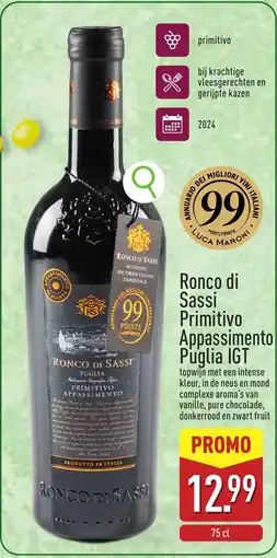 ALDI Ronco di Sassi Primitivo Appassimento Puglia IGT aanbieding
