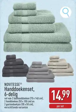 ALDI Novitesse Handdoekenset aanbieding