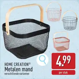 ALDI Home Creation Metalen mand aanbieding