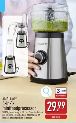 ALDI Ambiano 3-in-1- minifoodprocessor aanbieding