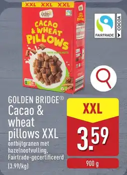 ALDI Golden bridge Cacao & wheat pillows XXL aanbieding