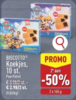 ALDI Biscotto Koekjes Paw Patrol aanbieding
