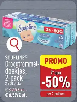 ALDI Soupline Droogtrommeldoekjes aanbieding