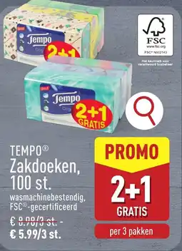 ALDI Tempo Zakdoeken aanbieding