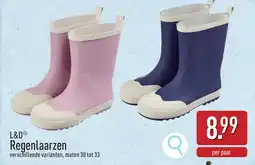 ALDI L&D Regenlaarzen aanbieding