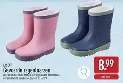 ALDI L&D Gevoerde regenlaarzen aanbieding