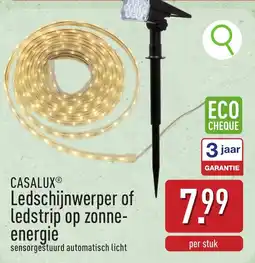 ALDI Casalux Ledschijnwerper of ledstrip op zonne energie aanbieding