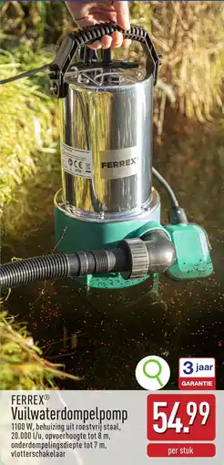 ALDI Ferrex Vuilwaterdompelpomp aanbieding