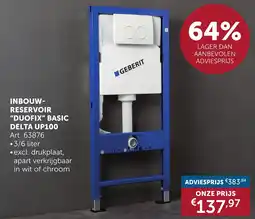 Zelfbouwmarkt Geberit inbouwreservoir duofix basic delta up100 aanbieding