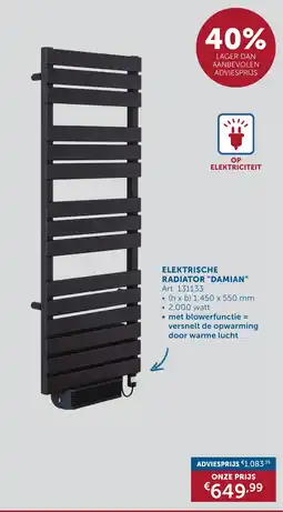 Zelfbouwmarkt Elektrische radiator Damian aanbieding
