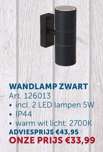 Zelfbouwmarkt Wandlamp zwart aanbieding