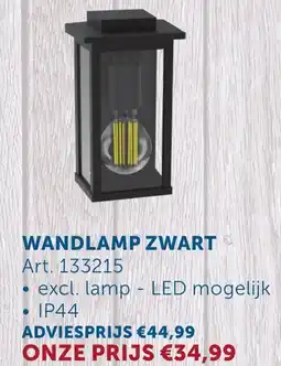 Zelfbouwmarkt Wandlamp zwart aanbieding