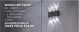 Zelfbouwmarkt Wandlamp zwart aanbieding