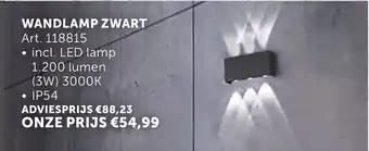 Zelfbouwmarkt Wandlamp zwart aanbieding