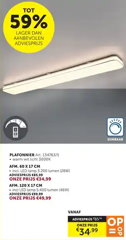 Zelfbouwmarkt Plafonnier aanbieding