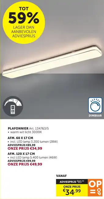 Zelfbouwmarkt Plafonnier aanbieding