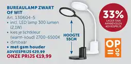 Zelfbouwmarkt Bureaulamp zwart of wit aanbieding