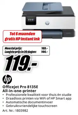 MediaMarkt HP Officejet Pro 8135E All-in-one-printer aanbieding