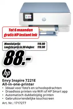 MediaMarkt HP Envy Inspire 7221E All-in-one-printer aanbieding