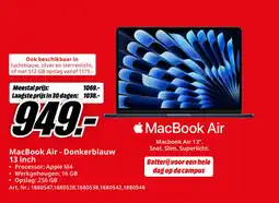 MediaMarkt MacBook Air - Donkerblauw aanbieding