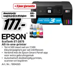 MediaMarkt Epson EcoTank ET-2875 All-in-one-printer aanbieding
