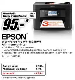 MediaMarkt Epson WorkForce Pro WF-4825DWF All-in-one-printer aanbieding