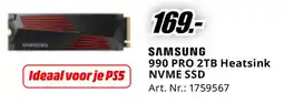 MediaMarkt Samsung 990 PRO 2TB Heatsink NVME SSD aanbieding