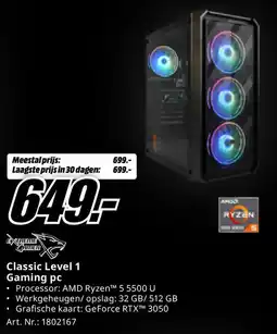 MediaMarkt Classic Level 1 Gaming pc aanbieding