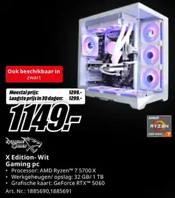 MediaMarkt X Edition- Wit Gaming pc aanbieding