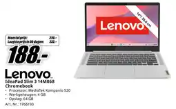 MediaMarkt Lenovo IdeaPad Slim 3 14M868 Chromebook aanbieding