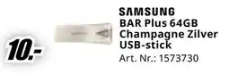 MediaMarkt Samsung BAR Plus 64GB Champagne Zilver USB-stick aanbieding