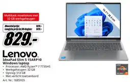 MediaMarkt Lenovo IdeaPad Slim 5 15ARP10 Windows laptop aanbieding