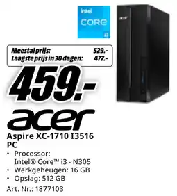 MediaMarkt Acer Aspire XC-1710 I3516 PC aanbieding