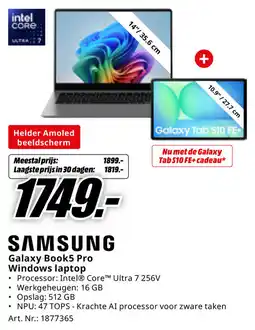 MediaMarkt Samsung Galaxy Book5 Pro Windows laptop aanbieding