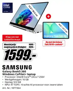 MediaMarkt Samsung Galaxy Book5 360 Windows CoPilot+ laptop aanbieding