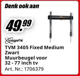 MediaMarkt TVM 3405 Fixed Medium Zwart Muurbeugel tv aanbieding