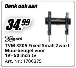 MediaMarkt TVM 3205 Fixed Small Zwart Muurbeugel tv aanbieding