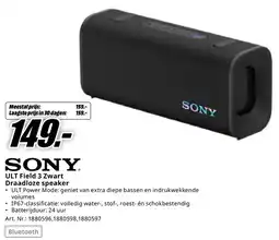 MediaMarkt Sony ULT Field 3 Zwart Draadloze speaker aanbieding