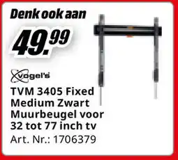 MediaMarkt TVM 3405 Fixed Medium Zwart Muurbeugel voor tv aanbieding