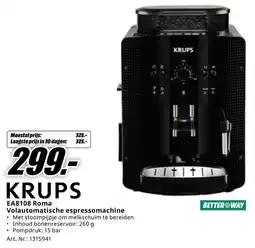 MediaMarkt Krups EA8108 Roma Volautomatische espressomachine aanbieding
