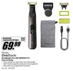 MediaMarkt Philips OneBlade Pro 360 QP6552/15 Face & Body aanbieding