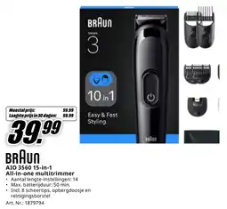 MediaMarkt Braun AIO 3560 15-in-1 All-in-one multitrimmer aanbieding