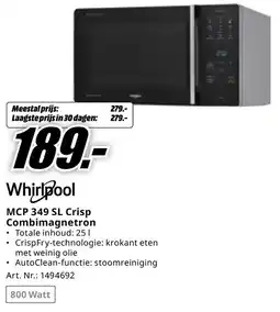 MediaMarkt Whirlpool MCP 349 SL Crisp Combimagnetron aanbieding